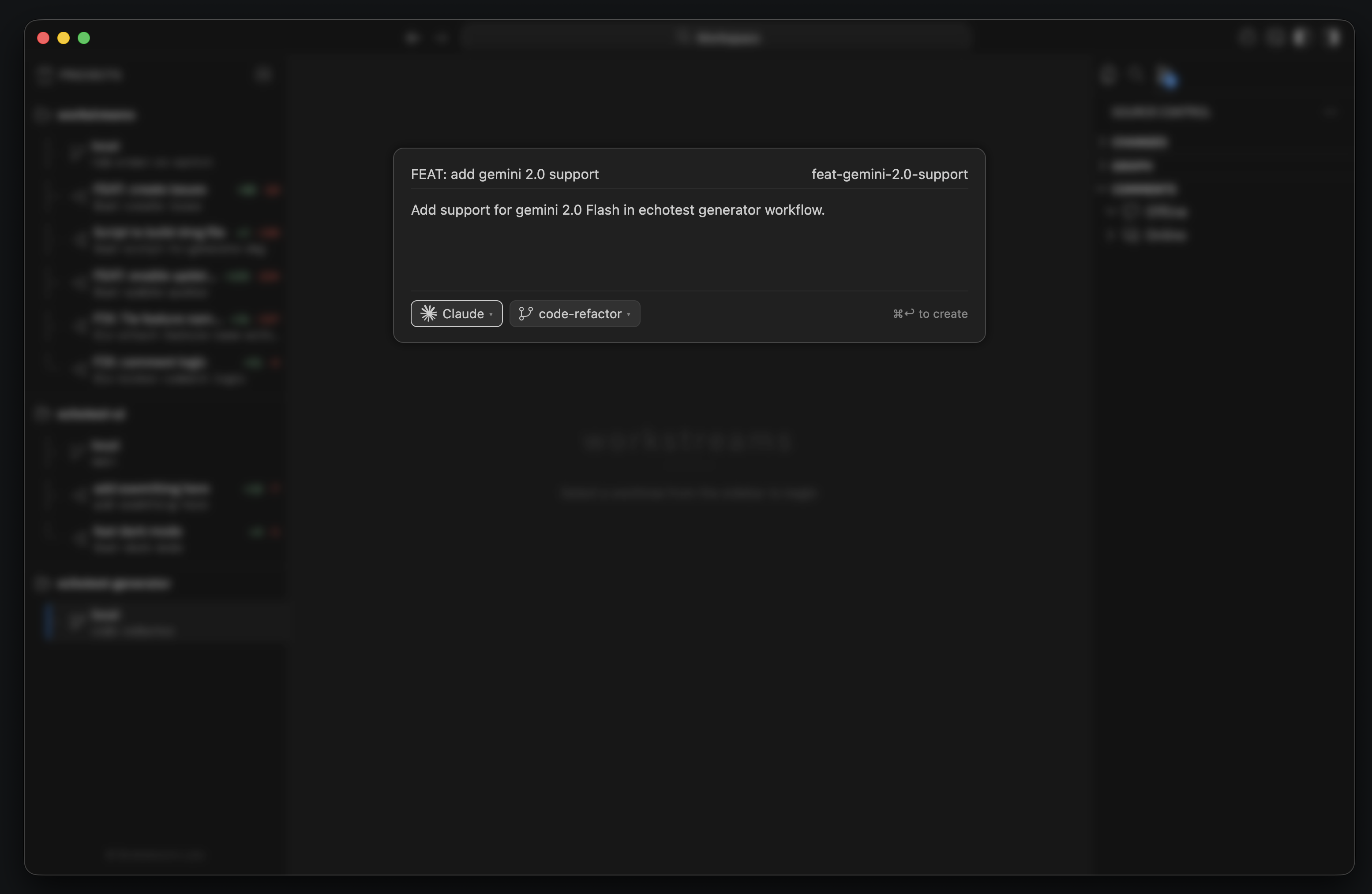 Create a workstream